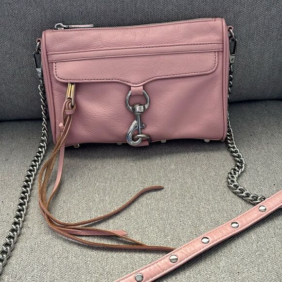 REBECCA MINKOFF Pink Mini MAC Crossbody Clutch Handbag